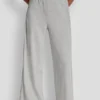 Pantalones de pierna ancha con rayas de lentejuelas