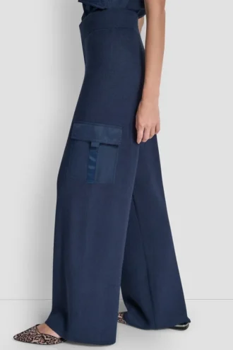 Pantalones de punto de talle alto