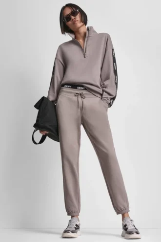 Pantalones Jogger ajustados de talle alto con logo en la cintura