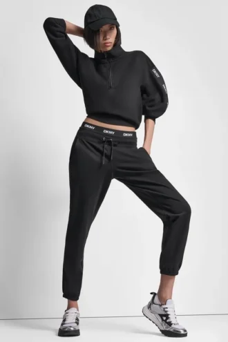 Pantalones Jogger ajustados de talle alto con logo en la cintura