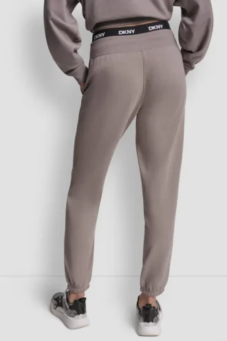 Pantalones Jogger ajustados de talle alto con logo en la cintura