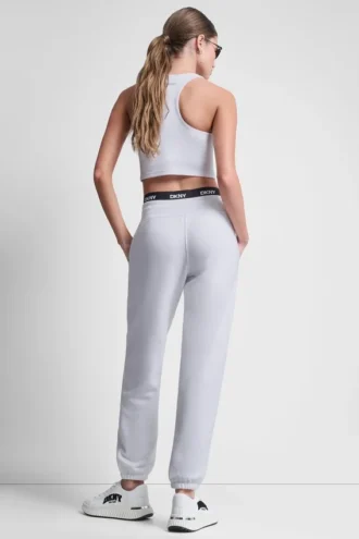 Pantalones Jogger ajustados de talle alto con logo en la cintura