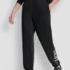 Pantalones Jogger con logo DKNY 1989 con tachuelas de strass