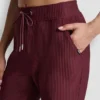 Pantalones Jogger de talle alto con tejido de punto acanalado