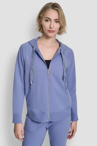 Sudadera con capucha y cordón con logo en dos tonos