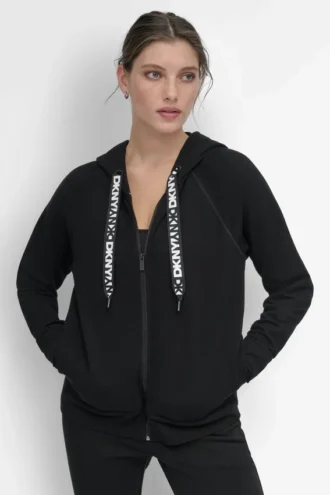 Sudadera con capucha y cordón con logotipo en dos tonos