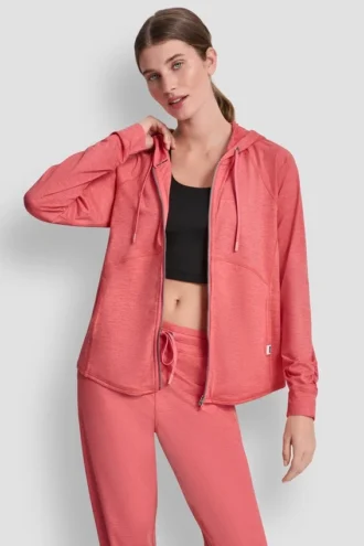 Sudadera con capucha y cremallera completa teñida al azar