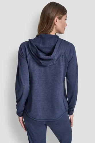 Sudadera con capucha y cremallera completa teñida al azar