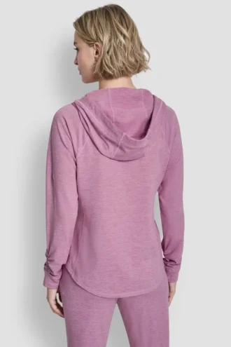 Sudadera con capucha y cremallera completa teñida al azar