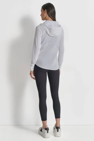 Sudadera con capucha y cremallera completa tipo mini waffle