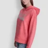 Sudadera con capucha y logotipo de pedrería apilada