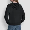 Sudadera con capucha y logotipo de pedrería apilada