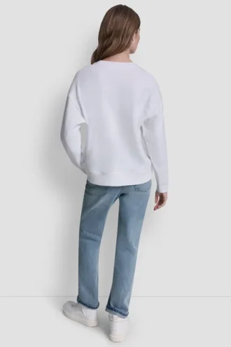 Sudadera con logo de taxi de DKNY con pedrería