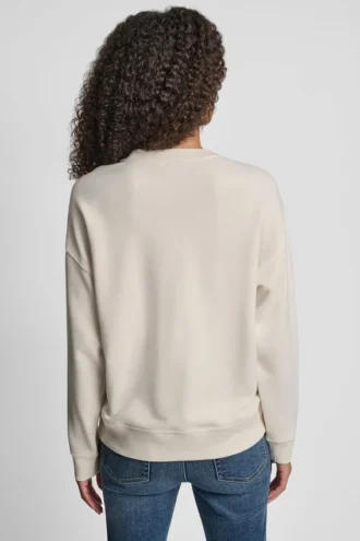 Sudadera de cuello redondo con logotipo de DKNY con pedrería