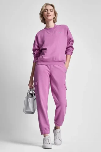 Sudadera de felpa con logo burbuja metalizado