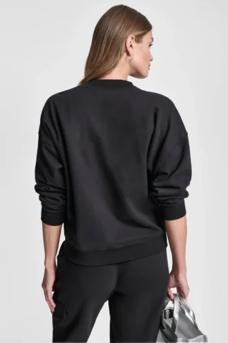 Sudadera de felpa con logo burbuja metalizado