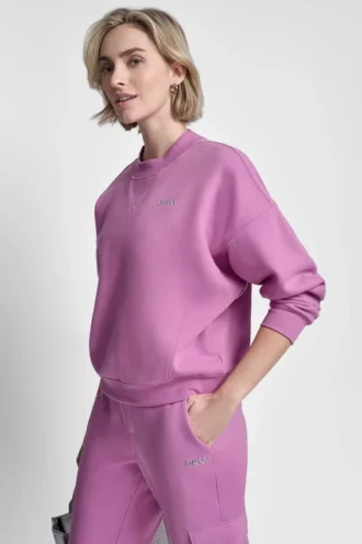 Sudadera de felpa con logo burbuja metalizado