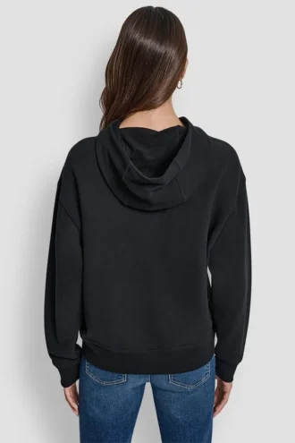 Sudadera DKNY Vaqueros con logotipo bordado en satén y puntada de cadena