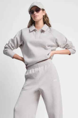 Sudadera polo con logotipo ribeteado