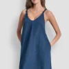 Vestido Maxi con cuello en V y tirantes anudados