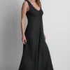 Vestido Maxi de lino deshilachado
